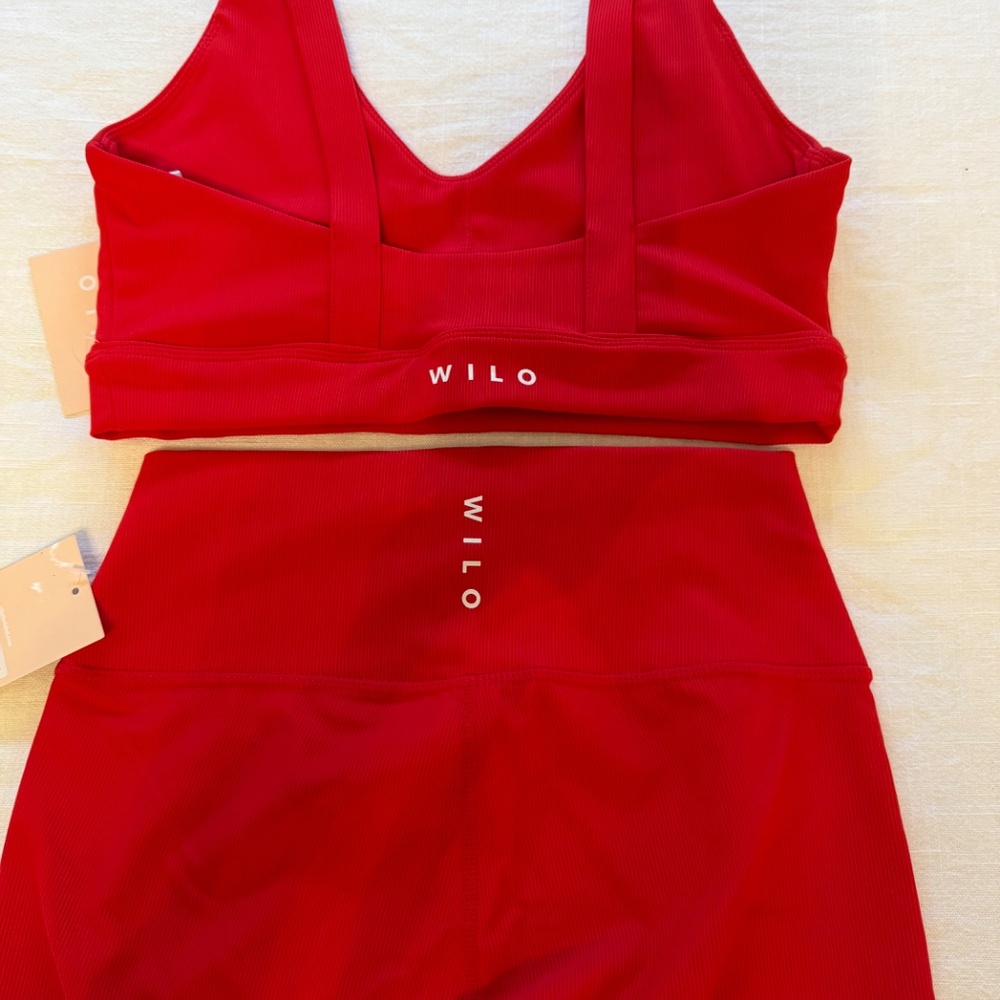 Brand New Wilo The Label Ribbed 7/8 Leggings & Sport Bra Set - Size Medium - Picture 7 of 8